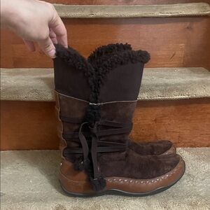 Brown Shearling Women's Boots